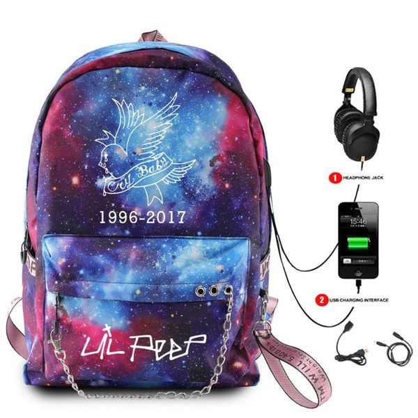 backpack 2021 lil peep usb charge multifunction men women 3d starry sky waterproof student school bags
backpack 2021 lil peep usb charge multifunction men women 3d starry sky waterproof student school bags