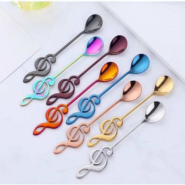 spoons coffee stirring spoon musical notes shaped long handle stainless steel 7 colors dessert ice cream mixing scoops drink tableware
spoons coffee stirring spoon musical notes shaped long handle stainless steel 7 colors dessert ice cream mixing scoops drink tableware
