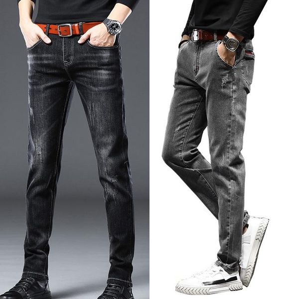 men's jeans straight 2021 pants spring and autumn style thick trendy brand trousers, Blue
men's jeans straight 2021 pants spring and autumn style thick trendy brand trousers, Blue