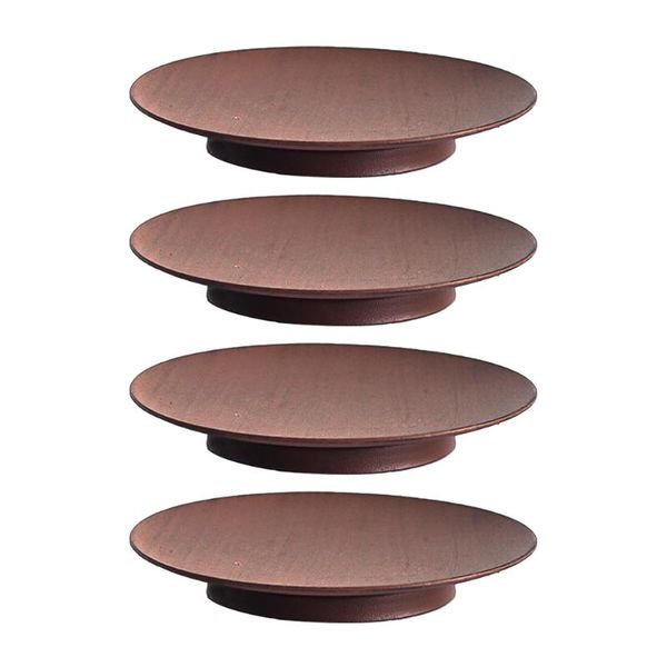 candle holders 4pcs creative bases rounded tray iron craft stands