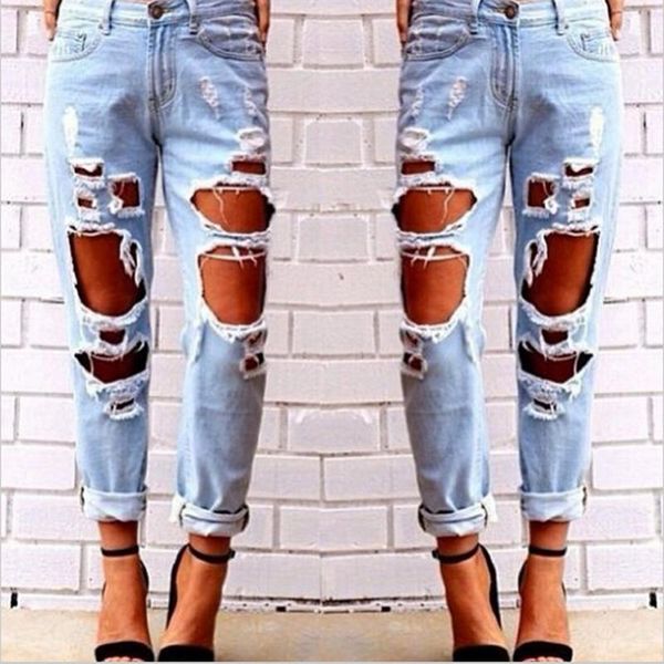 ripped jeans women low waist denim harem hole pants boyfriend 2021 fashion casual style summer autumn pockets cotton women's, Blue
ripped jeans women low waist denim harem hole pants boyfriend 2021 fashion casual style summer autumn pockets cotton women's, Blue