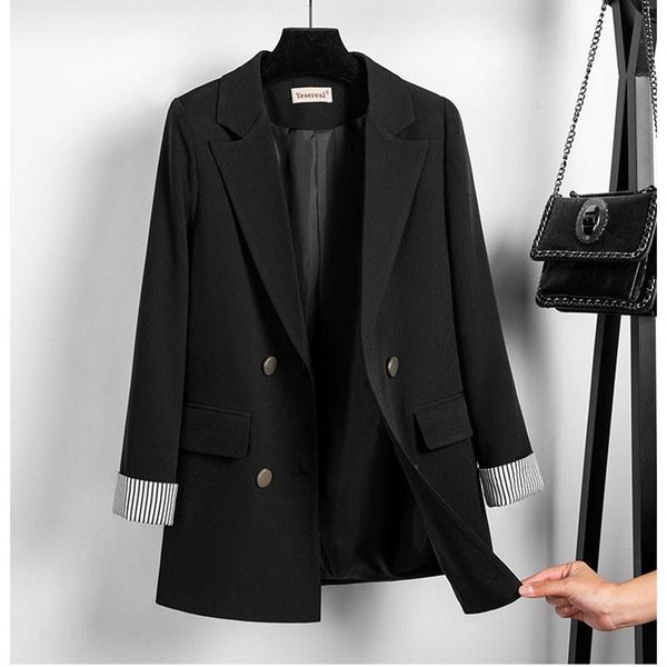 casual plus size 7xl double breasted women blazer spring autumn suit jackets black outerwear elegant ladies coat b684 women's suits & b, White;black
casual plus size 7xl double breasted women blazer spring autumn suit jackets black outerwear elegant ladies coat b684 women's suits & b, White;black