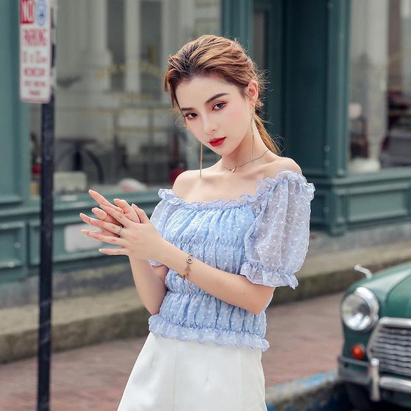 womens and blouses solid color off shoulder puff sleeve short ruffled women blouse shirts women's &, White
womens and blouses solid color off shoulder puff sleeve short ruffled women blouse shirts women's &, White