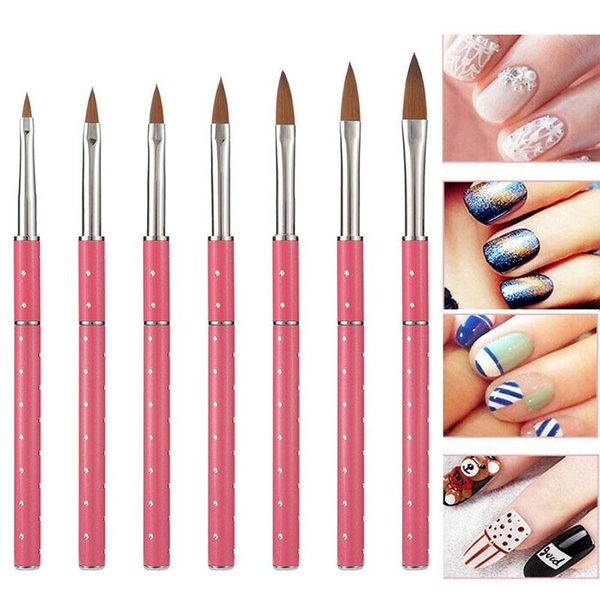 nail brushes 6 size drawing pen builder manicure acrylic art powder brsuh kolinsky sable hair uv gel carving gem pick up tools, Yellow
nail brushes 6 size drawing pen builder manicure acrylic art powder brsuh kolinsky sable hair uv gel carving gem pick up tools, Yellow