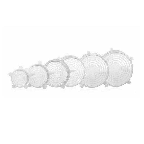 kitchen storage & organization 6pcs silicone strech lid reusable cover grade lids elastic cap universal cooking tool
kitchen storage & organization 6pcs silicone strech lid reusable cover grade lids elastic cap universal cooking tool