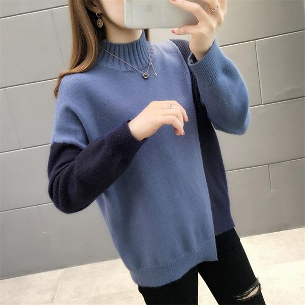 women's sweaters (west room upstairs 4 ranked no. 3) winter half a turtleneck knitting color matching long sleeve head 49, White;black
women's sweaters (west room upstairs 4 ranked no. 3) winter half a turtleneck knitting color matching long sleeve head 49, White;black