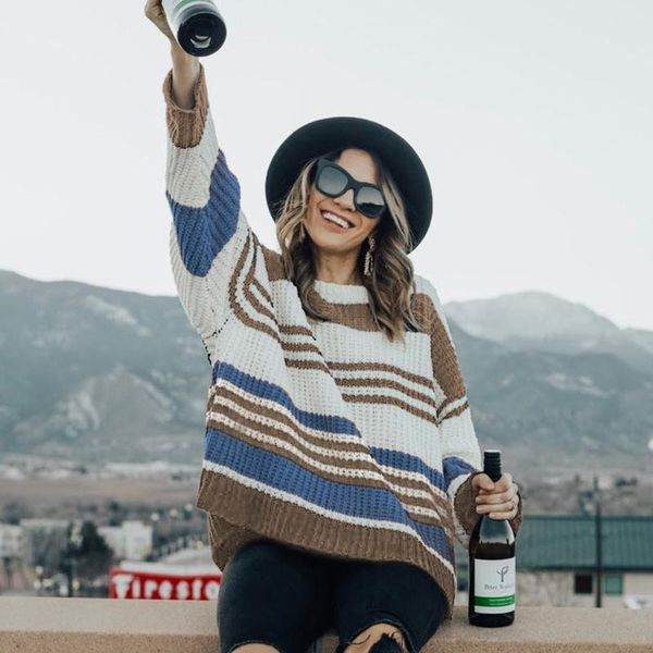 women's sweaters autumn winter womens sweater striped o neck loose casual knitted pullover women clothes long sleeve jumper ropa mujer, White;black
women's sweaters autumn winter womens sweater striped o neck loose casual knitted pullover women clothes long sleeve jumper ropa mujer, White;black