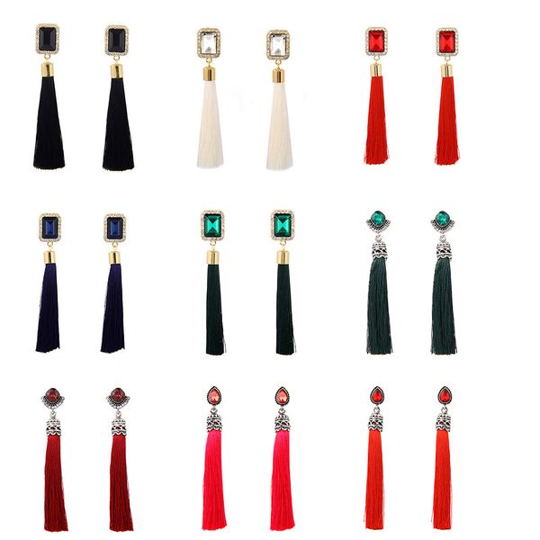 unique design colorful long layered tassel earrings dangle thread earring hanging fringe bohemian statement lurxury jewelry for women girls, Silver
unique design colorful long layered tassel earrings dangle thread earring hanging fringe bohemian statement lurxury jewelry for women girls, Silver