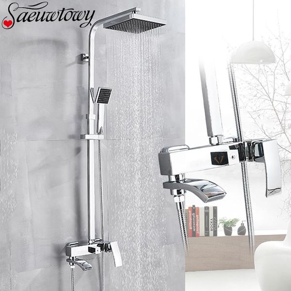 wall mount chrome shower rain faucet 8" head waterfall bathtub tap bathroom taps sets
wall mount chrome shower rain faucet 8" head waterfall bathtub tap bathroom taps sets