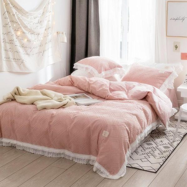 bedding sets 2021 luxury 100% cotton clipping lace set tassels duvet cover bed sheet pillowcases 4pcs size king
bedding sets 2021 luxury 100% cotton clipping lace set tassels duvet cover bed sheet pillowcases 4pcs size king
