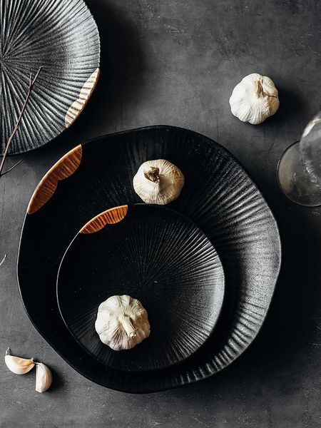 ceramic plate creative dishes pynomic black cutlery household dinnerware breakfast salad fruit western steak & plates
ceramic plate creative dishes pynomic black cutlery household dinnerware breakfast salad fruit western steak & plates