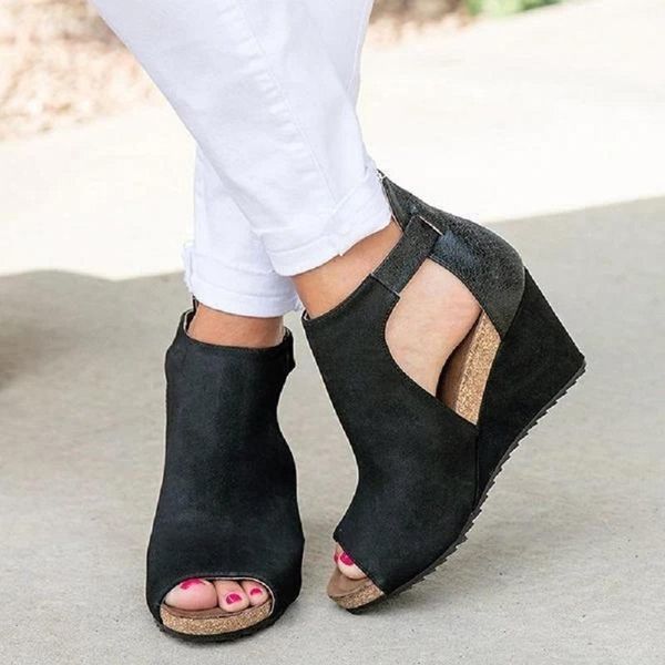 wedges women sandals summer open toe high heels platform gladiator ladies shoes leopard serpentine beach sandalias mujer, Black
wedges women sandals summer open toe high heels platform gladiator ladies shoes leopard serpentine beach sandalias mujer, Black
