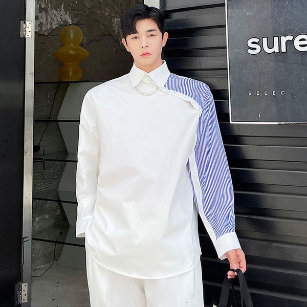 men's casual shirts net celebrity stripe button long sleeve loose pullover shirt youth man korean streetwear fashion dress male tqdy, White;black
men's casual shirts net celebrity stripe button long sleeve loose pullover shirt youth man korean streetwear fashion dress male tqdy, White;black