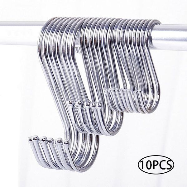 hooks & rails 10pcs stainless steel s-shape hook multi-function railing s hanger clasp holder kitchen bedroom home products
hooks & rails 10pcs stainless steel s-shape hook multi-function railing s hanger clasp holder kitchen bedroom home products