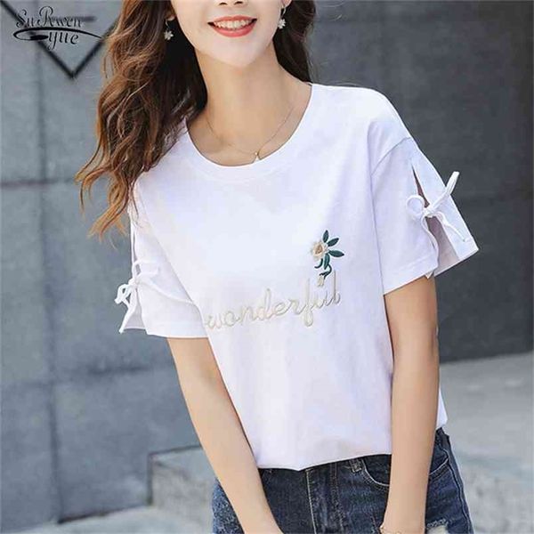 casual summer women plus size tshirt loose short sleeve o-neck ladies shirt embroidery korean fashion chic clothing 4848 210421, White
casual summer women plus size tshirt loose short sleeve o-neck ladies shirt embroidery korean fashion chic clothing 4848 210421, White
