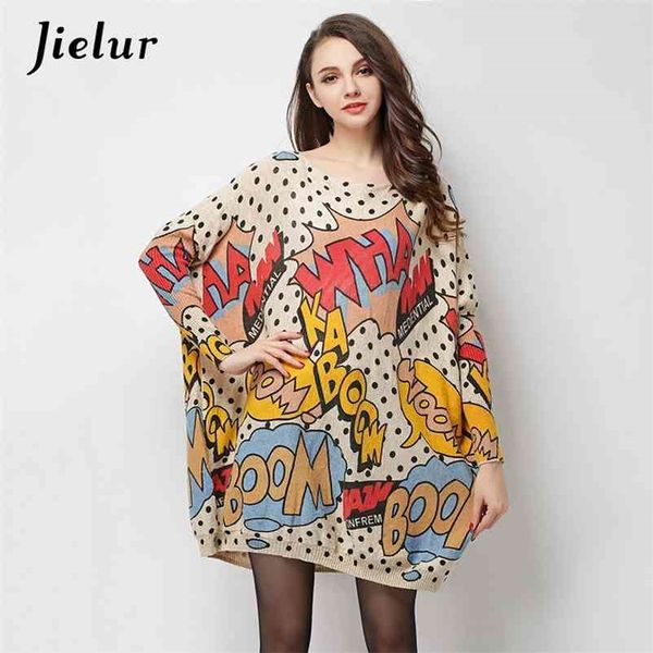 autumn large size clothes for women attractive letter printed sweaters pullovers loose fashion knitted sweater long 210426, White;black
autumn large size clothes for women attractive letter printed sweaters pullovers loose fashion knitted sweater long 210426, White;black