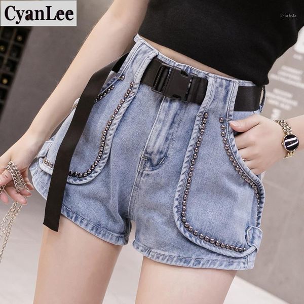 cyanlee rivet jeans shorts women plus size high waist wide leg pocket denim mini trouser summer outfits short women's, White;black
cyanlee rivet jeans shorts women plus size high waist wide leg pocket denim mini trouser summer outfits short women's, White;black
