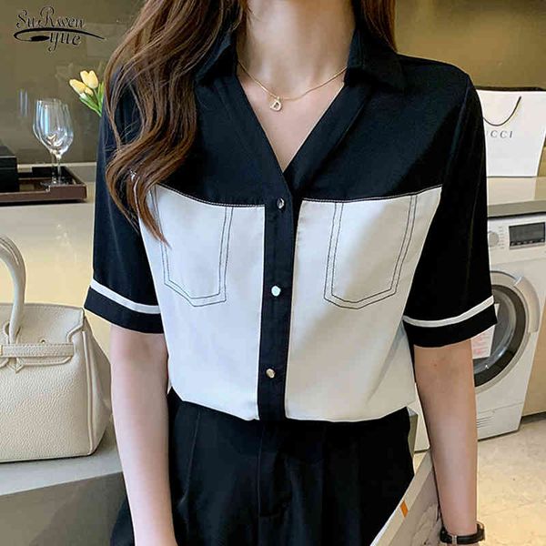 summer patchwork short sleeve women shirts vintage single breasted blouse v neck plus size female clothing 14249 210508, White
summer patchwork short sleeve women shirts vintage single breasted blouse v neck plus size female clothing 14249 210508, White