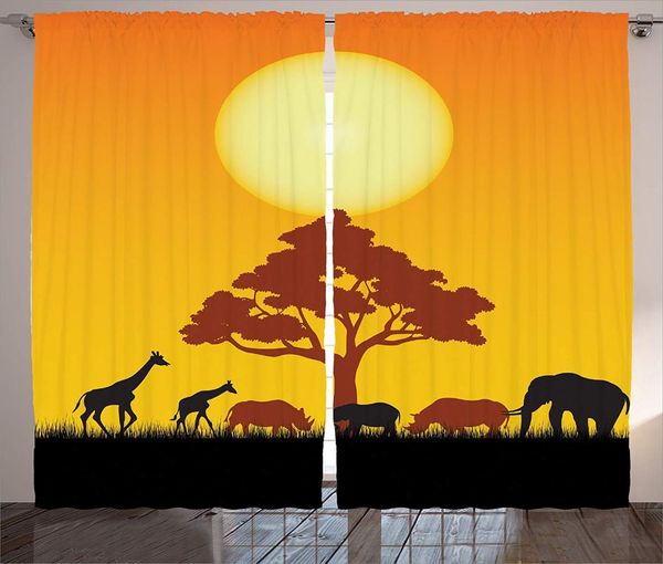 curtain & drapes safari decor curtains silhouette of rhinos elephants zebras grassland and a tree with sun the back living room bedroom
curtain & drapes safari decor curtains silhouette of rhinos elephants zebras grassland and a tree with sun the back living room bedroom