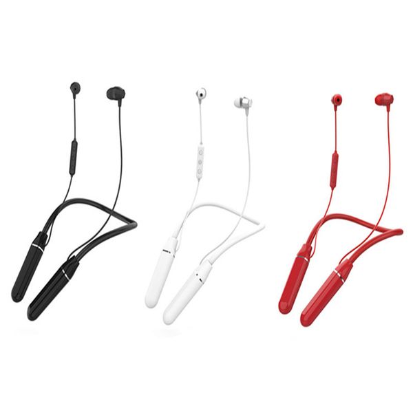 

A8 Earphones Bluetooth 5.0 Sport Wireless Earbuds Neckband type Ultra-long Standby 1000mAh Magnetic Suction Heads Support Siri Headset Headphones for Cell Phone, Black