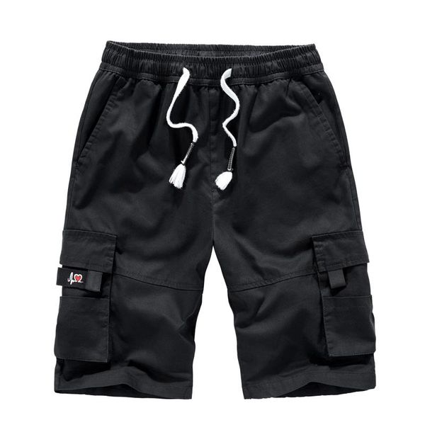 men's shorts summer camouflage cotton line loose jogger five-point cargo pants men casual beach, White;black
men's shorts summer camouflage cotton line loose jogger five-point cargo pants men casual beach, White;black