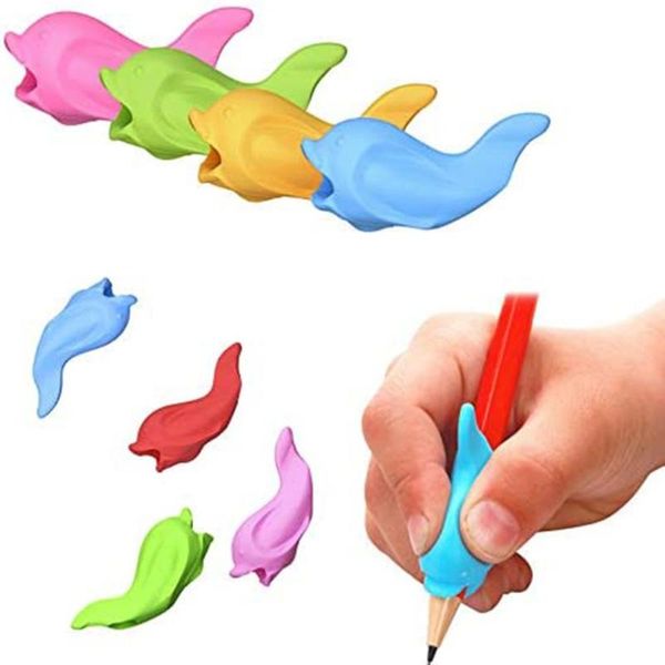 pcs/lot kids pen holder silicone baby learning writing tool correction device fish pencil grasp aid grip stationery refills, Black;red
pcs/lot kids pen holder silicone baby learning writing tool correction device fish pencil grasp aid grip stationery refills, Black;red
