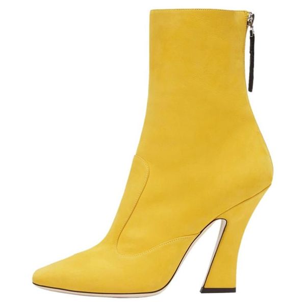 yellow fashion women suede leather ankle boots 2021 brand design winter square toe high heels zipper shoes woman, Black
yellow fashion women suede leather ankle boots 2021 brand design winter square toe high heels zipper shoes woman, Black