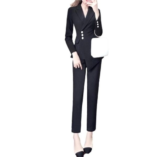 women pant suits female autumn celebrity temperament small suit + calf pants two-piece office women's two piece, White
women pant suits female autumn celebrity temperament small suit + calf pants two-piece office women's two piece, White