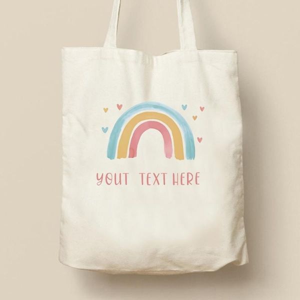 storage bags cute canvas bag you text here cartoon print shoulder rainbow totes birthday gift handbag fashion travel
storage bags cute canvas bag you text here cartoon print shoulder rainbow totes birthday gift handbag fashion travel