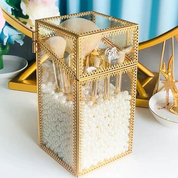 fashion gold glasses makeup brush organizer transparent make up storage box pen pencil holder case cosmetic boxes & bins
fashion gold glasses makeup brush organizer transparent make up storage box pen pencil holder case cosmetic boxes & bins