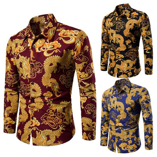 men's casual shirts vintage printing comfy long sleeve turn-down collar shirt classic single breasted male blouses for men, White;black
men's casual shirts vintage printing comfy long sleeve turn-down collar shirt classic single breasted male blouses for men, White;black