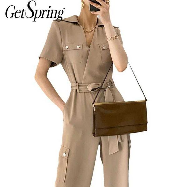 getspring women jumpsuits bandage safari style rompers s black white khaki vintage long 210601
getspring women jumpsuits bandage safari style rompers s black white khaki vintage long 210601