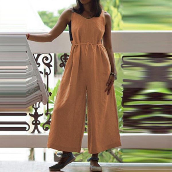 women's jumpsuits & rompers fashion women and jumpsuites 2021 solid pocket lace up sleeveless bandage long jumpsuit dames zomer#xp30, Black;white
women's jumpsuits & rompers fashion women and jumpsuites 2021 solid pocket lace up sleeveless bandage long jumpsuit dames zomer#xp30, Black;white