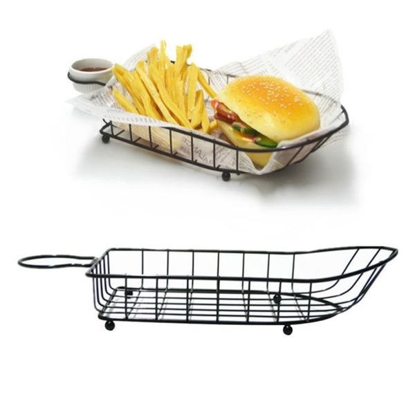 storage baskets iron art french fries bread basket mini shape design tableware supplies for restaurant (black)
storage baskets iron art french fries bread basket mini shape design tableware supplies for restaurant (black)
