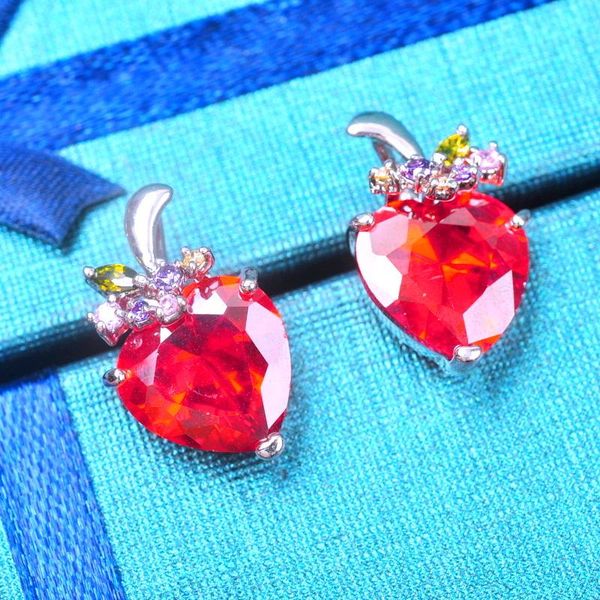 stud red cubic zirconia earrings weddling jewelry for women classic gift ea081, Golden;silver
stud red cubic zirconia earrings weddling jewelry for women classic gift ea081, Golden;silver