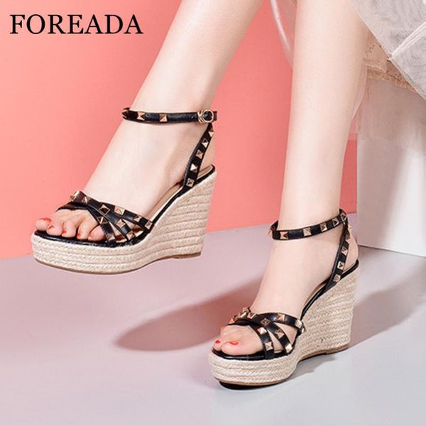 real leather sandals espadrille platform wedges heel shoes buckle strap extreme high heels rivet open toe ladies, Black
real leather sandals espadrille platform wedges heel shoes buckle strap extreme high heels rivet open toe ladies, Black