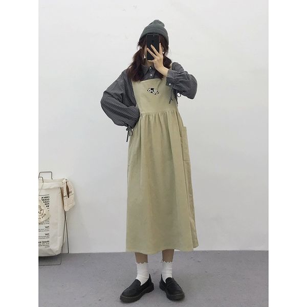 women's t-shirt fall corduroy long dress autumn vintage casual cute loose purple vest overall teen girls kawaii clothes w4ic, White
women's t-shirt fall corduroy long dress autumn vintage casual cute loose purple vest overall teen girls kawaii clothes w4ic, White