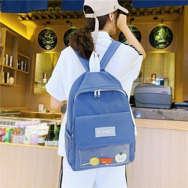 backpack campus small fresh and lovely girl fun transparent fruit decoration personality student schoolbags
backpack campus small fresh and lovely girl fun transparent fruit decoration personality student schoolbags