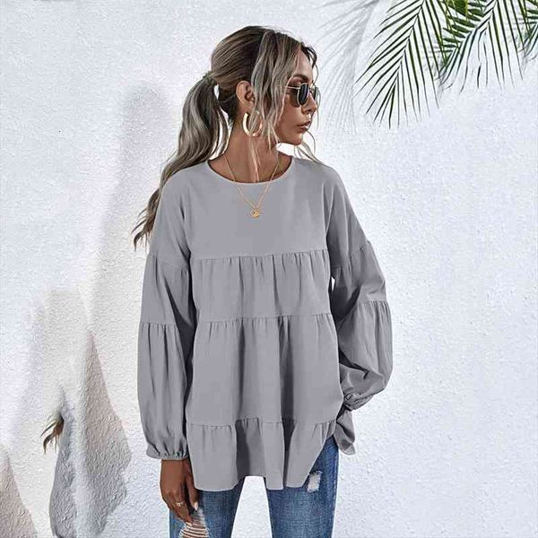 blouse women ladies lantern long sleeve o-neck pullover shirt solid blouse vetement femme women bloues camisas mujer, White
blouse women ladies lantern long sleeve o-neck pullover shirt solid blouse vetement femme women bloues camisas mujer, White