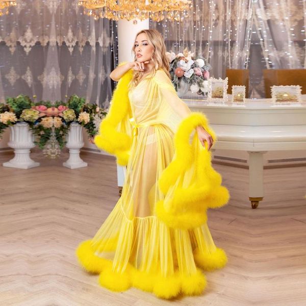 wraps & jackets yellow women' kimono pregnant party sleepwear faux fur lady bathrobe sheer nightgown robe prom shawel bridal 2021, White
wraps & jackets yellow women' kimono pregnant party sleepwear faux fur lady bathrobe sheer nightgown robe prom shawel bridal 2021, White
