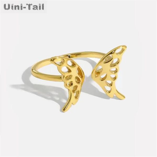 cluster rings uini-tail 925 sterling silver glossy butterfly open ring fashion trend personality creative hollow, Golden;silver
cluster rings uini-tail 925 sterling silver glossy butterfly open ring fashion trend personality creative hollow, Golden;silver