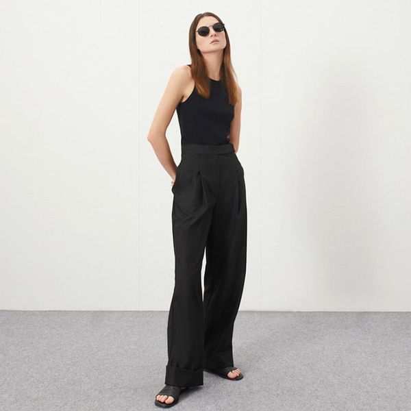 women's pants & capris summer women high waist pleated wide office trousers 2021 lady slim long pant, Black;white
women's pants & capris summer women high waist pleated wide office trousers 2021 lady slim long pant, Black;white