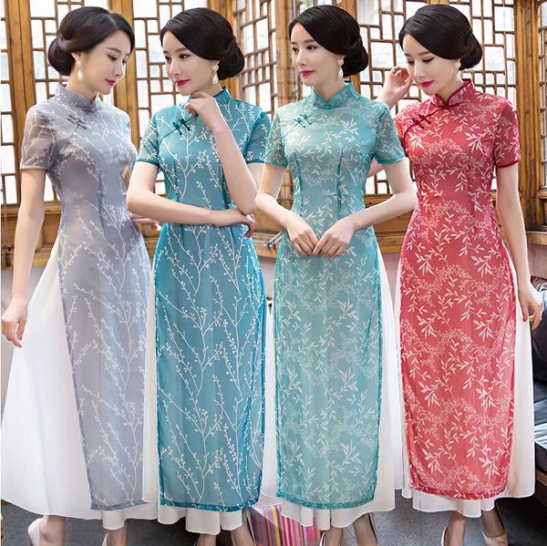 summer vietnamese traditional clothing aodai qipao dress gown long sleeve retro chinese modified large shina daily ethnic, Red
summer vietnamese traditional clothing aodai qipao dress gown long sleeve retro chinese modified large shina daily ethnic, Red