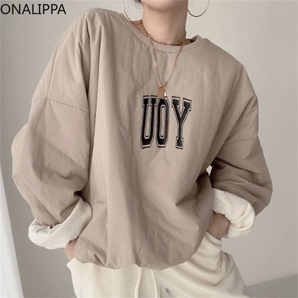 onalippa hoodies female ins korean autumn all-match lazy wind o neck pullover letter printing loose casual sweatshirt women 220217, Black
onalippa hoodies female ins korean autumn all-match lazy wind o neck pullover letter printing loose casual sweatshirt women 220217, Black