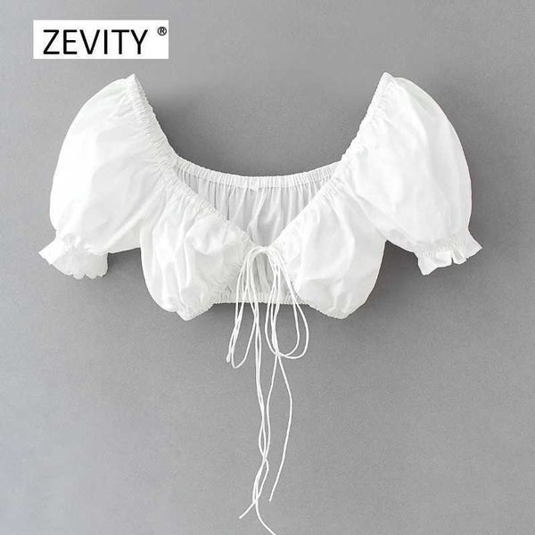 women v neck black white color short smock blouse female puff sleeve lace up beach shirt chic blusas ls6857 210603
women v neck black white color short smock blouse female puff sleeve lace up beach shirt chic blusas ls6857 210603