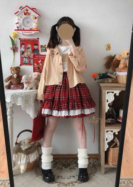 japanese harajuku girls sweet womens skirt red plaid high waist pleated lolita kawaii mini cake girl, Black
japanese harajuku girls sweet womens skirt red plaid high waist pleated lolita kawaii mini cake girl, Black