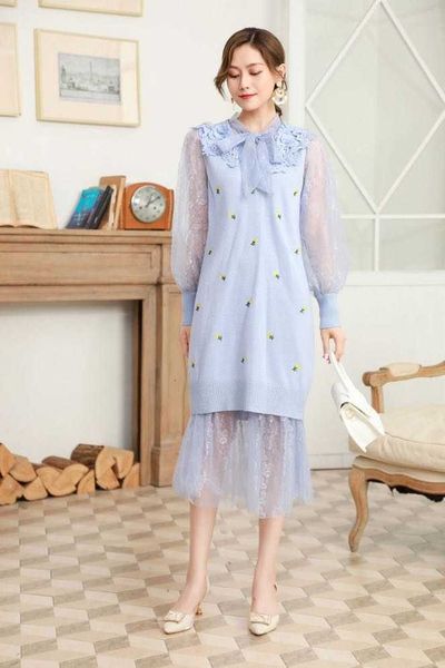 casual dresses quality wz12320 high fashion female spring dress luxury brand european design party chqd, Black;gray
casual dresses quality wz12320 high fashion female spring dress luxury brand european design party chqd, Black;gray