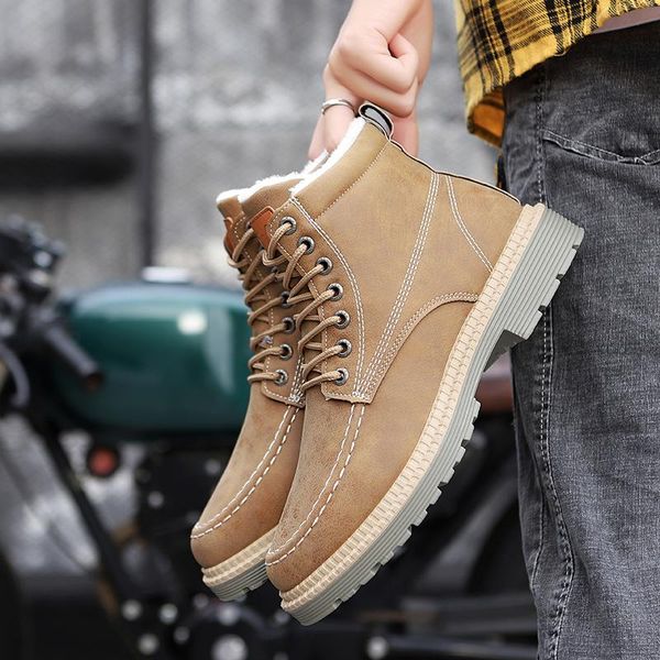 boots lasperal snow men winter plush warm motorcycle lace-up non-slip male ankle waterproof work shoes boy, Black
boots lasperal snow men winter plush warm motorcycle lace-up non-slip male ankle waterproof work shoes boy, Black