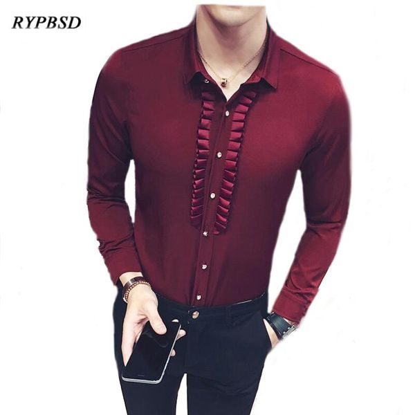french cuff mens tuxedo shirts long sleeve flowered slim fit dress man lace male casual shirt designer for men men's, White;black
french cuff mens tuxedo shirts long sleeve flowered slim fit dress man lace male casual shirt designer for men men's, White;black