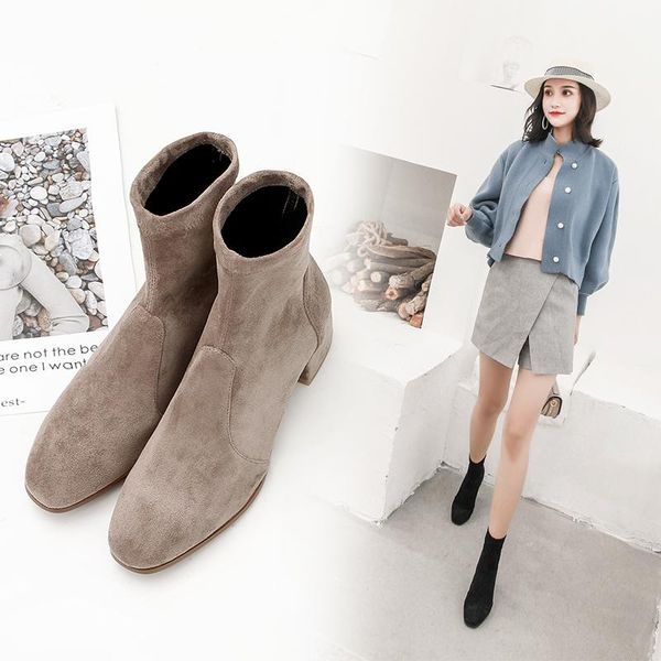 boots ins women ankle plus size 22-28cm suede stitching women's warm winter versatile solid color booties snow, Black
boots ins women ankle plus size 22-28cm suede stitching women's warm winter versatile solid color booties snow, Black